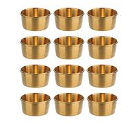 Hayuhone Coupelles à sauce en acier inoxydable - Petits bols à sauce - Mini bols pour sauces, sauces, collations, desserts, bols à épices, bols à sauce en métal (60 ml) - Doré
