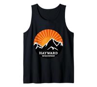 Hayward Wisconsin Rétro Coucher de Soleil Montagnes Vintage Soleil Débardeur