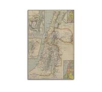 HAYZE Poster historique de la Palestine, 30 x 45 cm, toile, style sans cadre