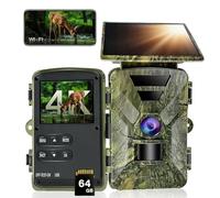 HAZA 4K Caméra de Chasse WiFi,Camera Chasse connectée Telephone,Détection de Mouvement,Vision Nocturne Carte et 32 Go,Piege Photographique,Grand Angle120 °,Déclenchement 0,1s
