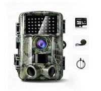 HAZA Caméra de Chasse,2,7K Caméra Chasse 58MP Vision Nocturne détecteur de Mouvement,No Glow Invisible Moniteur d'observation avec Carte SD 32 Go,Temps de Déclenchement 0,1 s