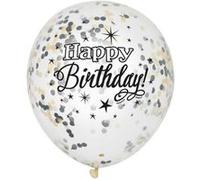 Haza Original ballon de confetti Happy Birthday ! 6 pièces 30 cm Multicolor G