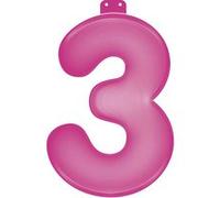 Haza Original ballon figurine 3 rose 35 cm Roze