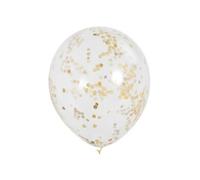 Unique Ballons confettis Haza Original 6 pièces 30 cm Or