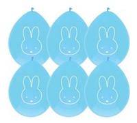 Haza Original ballons Miffy bleu 6-pièces 30 cm Blauw G