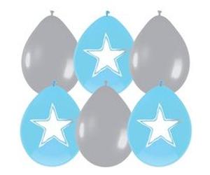 Haza Original ballons naissance garçon 30 cm 6 pièces Blauw G