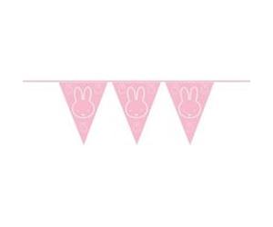 Haza Original ligne de drapeau Miffy rose 10 m Roze G