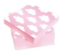 Haza Original serviettes de table rose/blanc 33 x 33 cm 20 pièces Roze G