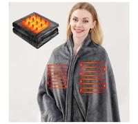 HAZARA Couverture Chauffante Batterie 3 Niveaux De Chaleur,150 X 80 Cm, Portable, Plaid Chauffant USB Lavable en Machine pour La Maison, Le Bureau, L'extérieur