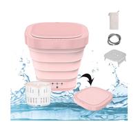 HAZARA Mobile Waschmaschinen mit 2 Modi Trocknen und UV Mini Waschmaschine Faltbar mit Ablaufkorb, écran tactile pour camping, Reisen, Wohnung, rose