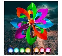 HAZARA Moulin à vent, sculptures de vent en métal, grand moulin à vent cinétique, couleur