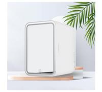 HAZARA RéFrigéRateur De Beauté Portable, 8L,avec Miroir De Courtoisie LED Mini Frigo Camping, Voiture,Maison,Chaud Et Froid 2 en 1 Frigo Cosmetique, pour Chambre, Bureau Et Voiture,White