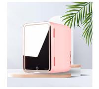 HAZARA RéFrigéRateur Portatif De Beauté, 8L,avec Miroir De Courtoisie LED Frigo Camping, Voiture,Maison,Chaud Et Froid 2 en 1 Petit Frigo Voiture, Convient Aux Voyages, Au Camping,Pink
