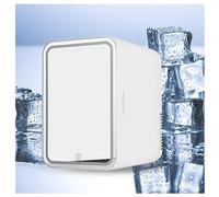 HAZARA RéFrigéRateur Portatif De Beauté, 8L,avec Miroir De Courtoisie LED Petit Frigo, Voiture,Maison,Chaud Et Froid 2 en 1 Petit Frigo Pas Cher, Meilleur Cadeau pour Les Femmes,White