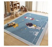 HAZARA Tapis Astronaute De Espace Extra-atmosphérique, Tapis De Jeu pour Chambre À Coucher Carte Astronaute Planète Tapis Carré sur Thème De Espace Tapis De Sol Antidérapant(D,100x160cm/39x63in)