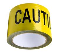 Hazard Tape - 2.95 Inch Wide Warning Tape | Heavy Duty Adhesive Safety Tapes - Black yellow 30M floor marking tapes ideal for construction sites gym floors walls pipes and hazard areas| Heavy Duty