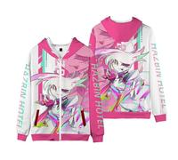Hazbin Hotel Anime Alastor/Angel Dust/Charlie Morningstar/Vaggie Zip Cardigan Sweat-shirt à capuche pour enfants à manches longues, Type 12, 150