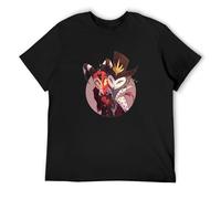 Hazbin Hotel Blitzo and Stolas T-Shirt Cartoon Tee Black M