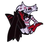 Hazbin Hôtel Épinglette Broche, Anime Angel Dust Badge Accessoires Vêtements Sac à Dos Décoration Métal Badge, Helluva Boss Pin, Métal