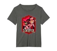 Hazbin Hôtel - Lucifer T-Shirt, Femme Grandes Tailles, Asphalte, 4X