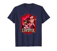 Hazbin Hôtel - Lucifer T-Shirt, Homme, Bleu Marine, 4XL