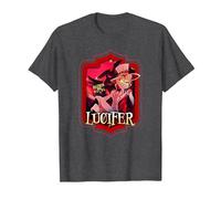 Hazbin Hôtel - Lucifer T-Shirt, Homme, Chiné Foncé, 5XL