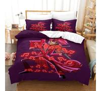 Hazbin Hotel Pour Adultes Et Enfants Housse De Couette 3D Vaggie Angel Dust Alastor Housses De Couettes Microfibr Parure De Lit Avec Taies E Avec Fermeture À Glissière 3 Pièces Double（200x200cm）