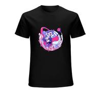 Hazbin Hotel Stolas's Lullaby Mens T-Shirt Casual Black Tee Cotton Graphic Unisex Shirts L