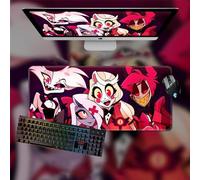 Hazbin Hotel Tapis de souris Alastor/Angel Dust Anime Tapis de souris Fond en caoutchouc antidérapant Tapis de souris de jeu pour PC 30 x 80 cm (type 1, 30 x 80 cm)