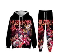 Hazbin Survêtement d'hôtel 2 pièces avec pull et pantalon Alastor/Angel pour homme et femme, Type I, XL