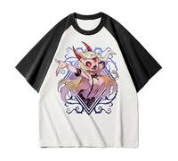 Hazbin T-shirt à manches courtes motif d'hôtel Alastor/Angel Dust/Vaggie/Charlie Morningstar Anime Été T-shirt à manches courtes décontracté Cadeau manga, Type 3, L