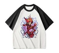 Hazbin T-shirt à manches courtes motif d'hôtel Alastor/Angel Dust/Vaggie/Charlie Morningstar Anime Été T-shirt à manches courtes décontracté Cadeau manga, Type 1, L