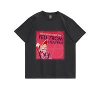 Hazbin T-shirt à manches courtes pour adolescents adultes d'été décontracté Charlie Morningstar Anime T-shirt à manches courtes T-shirt mignon, haut de dessin animé, Hazbin Hôtel - 07, S