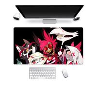 Hazbin Tapis de souris pour hôtel, Alastor/Angel Dust Anime - 800 x 300 mm - Grand tapis de souris de jeu pour ordinateur portable, bureau, étudiant - Résistant à l'eau