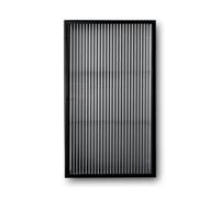 Haze Armoire Murale Verre Cannelé Noir