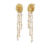 Haze&Glory Boucles d'oreilles 'Muschel' or / blanc perle, Taille One Size