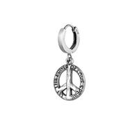 Haze&Glory Boucles d'oreilles 'Peace' noir / argent, Taille XS-XXL