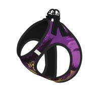 Haze02 Harnais réglable pour chien avec clips pour laisse Motif imprimé Violet