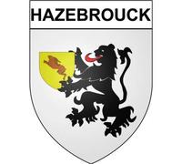 Hazebrouck 59 ville Stickers blason autocollant adhésif - Taille : 12 cm