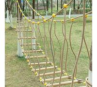 HAZEK Kindergarten Outdoor Bridge Swinging Children's Sports and Physical Fitness Training Equipment, Single Wooden Bridge Balance Bridge Climbing Frame Toy(Size:8m)