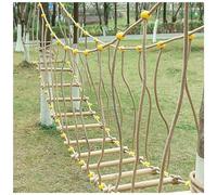 HAZEK Kindergarten Outdoor Bridge Swinging Children's Sports and Physical Fitness Training Equipment, Single Wooden Bridge Balance Bridge Climbing Frame Toy(Size:5m)