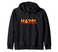 Hazel on Fire Word Art - Jolie Flamme personnalisée Sweat à Capuche