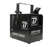 BoomToneDJ HAZER 2000 Machine à brouillard professionnelle 1000W à débit constant. Contrôle DMX + Télécommande filaire. Débit 76m³ par minute. Auto-nettoyant, anti-fuite. Réservoir 2l. Normes EU.