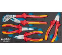 HAZET 163-226/4 Jeu de pinces ∙ avec isolation protectrice ∙ 342 mm x 172 mm ∙ Nombre d'outils : 4