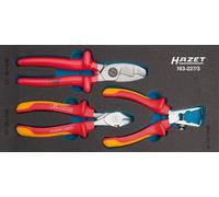 HAZET 163-227/3 Jeu de pinces ∙ avec isolation protectrice ∙ 342 mm x 172 mm ∙ Nombre d'outils : 3