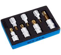 Hazet 163-243/7 Jeu de douilles mâles/carré creux 12,5 mm denture multiple intérieur XZN/nombre d'outils 7