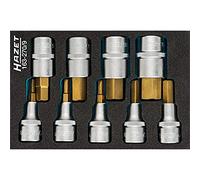 Hazet 163-270/9 Jeu de douilles mâles/carré creux 12,5 mm/profil à 6 pans intérieurs/nombre d'outils 9