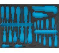 HAZET 163-373L Plateau en mousse souple à 2 composants ∙ 519 mm x 392 mm