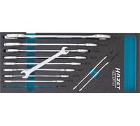 HAZET 163-377/11 Jeu de clés à double embout ∙ Profil hexagonal externe ∙ 6 x 7 - 30 x 32 ∙ Nombre d'outils : 11
