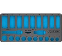 HAZET 163-405L Plateau en mousse souple à 2 composants ∙ 435 mm x 205 mm
